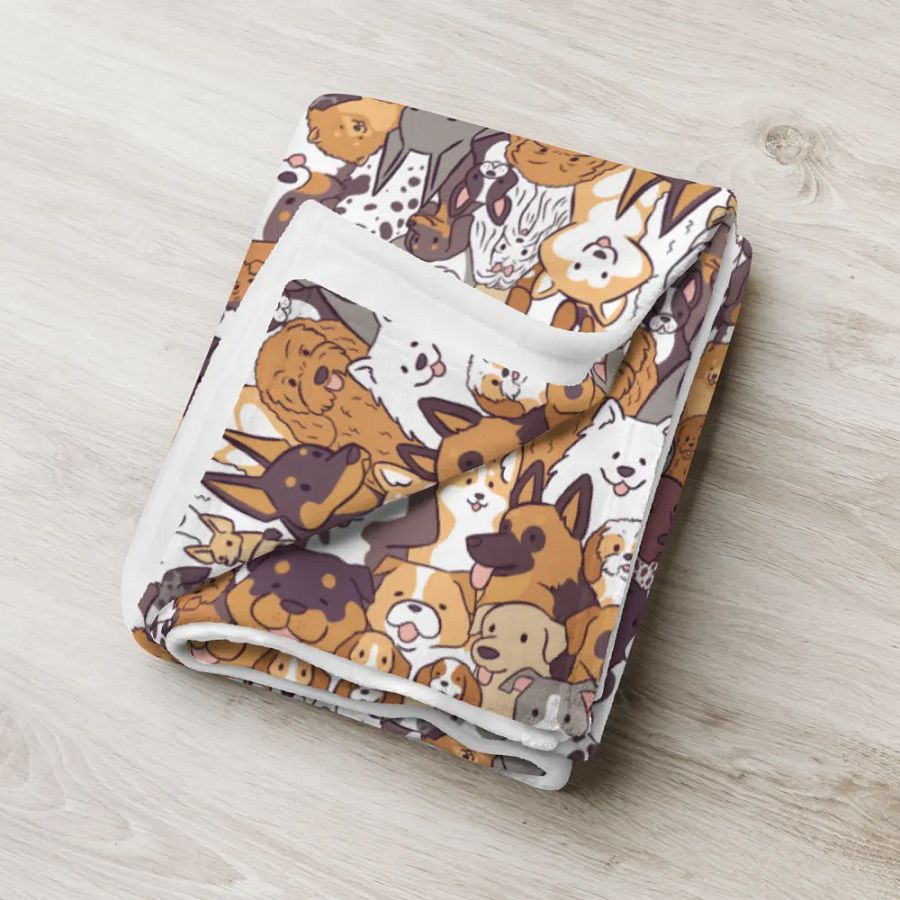 Whimsical Dogs Throw Blanket product image (6)