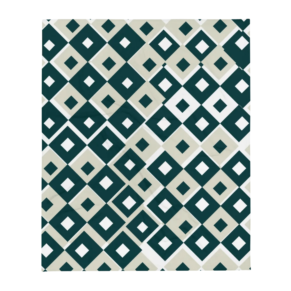 White-Green Pattern Throw Blanket product image (13)