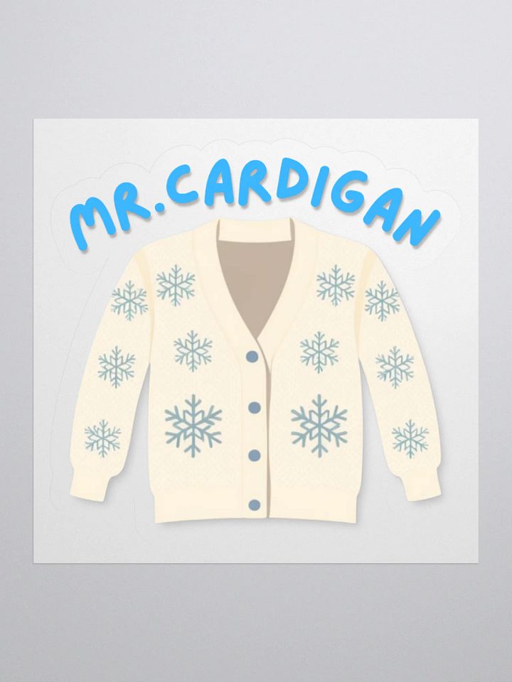 Mr. Cardigan Kiss Cut Sticker product image (2)