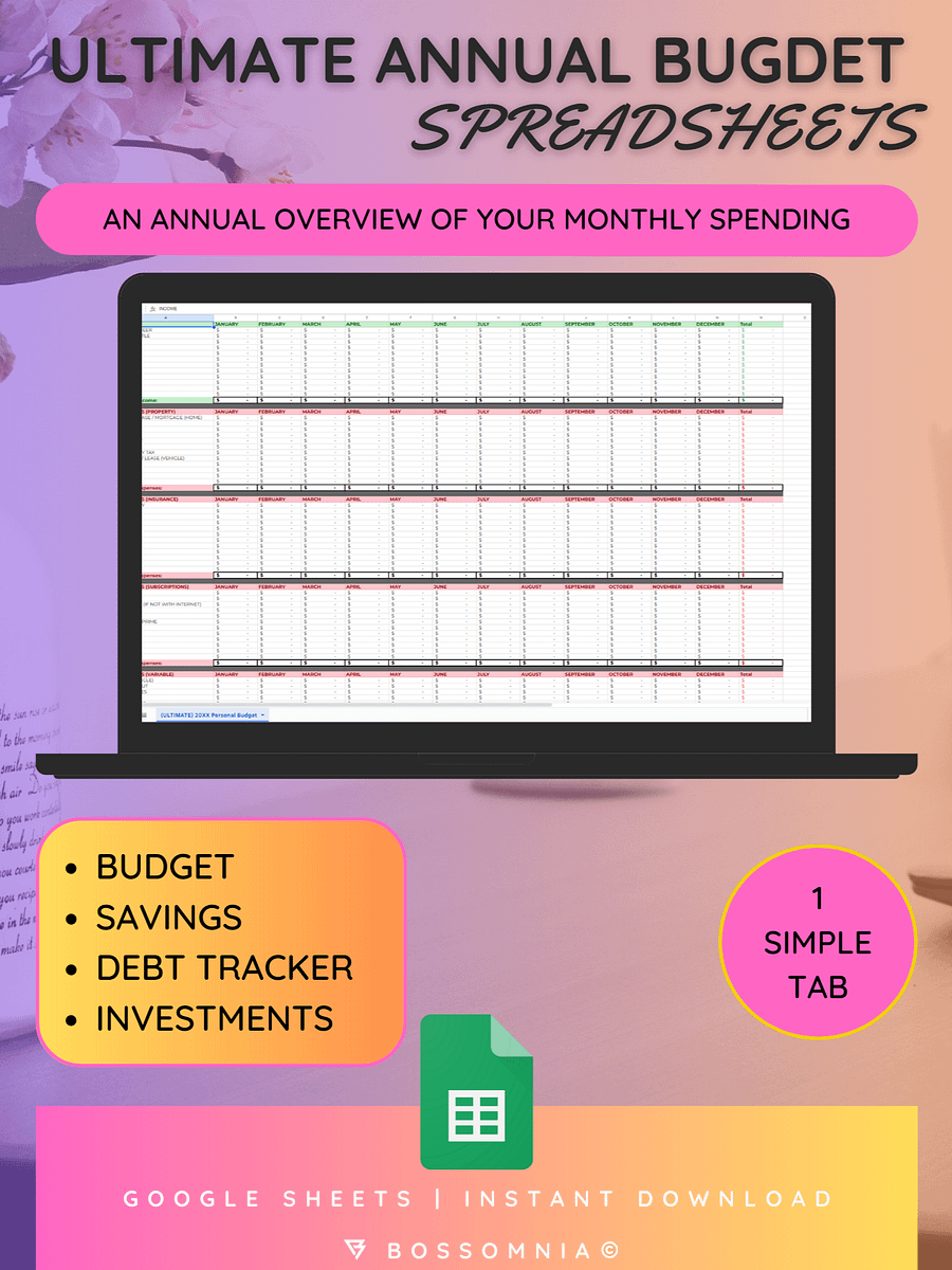 [Google Sheets] (ULTIMATE) Financial Budgeting Spreadsheet product image (7)