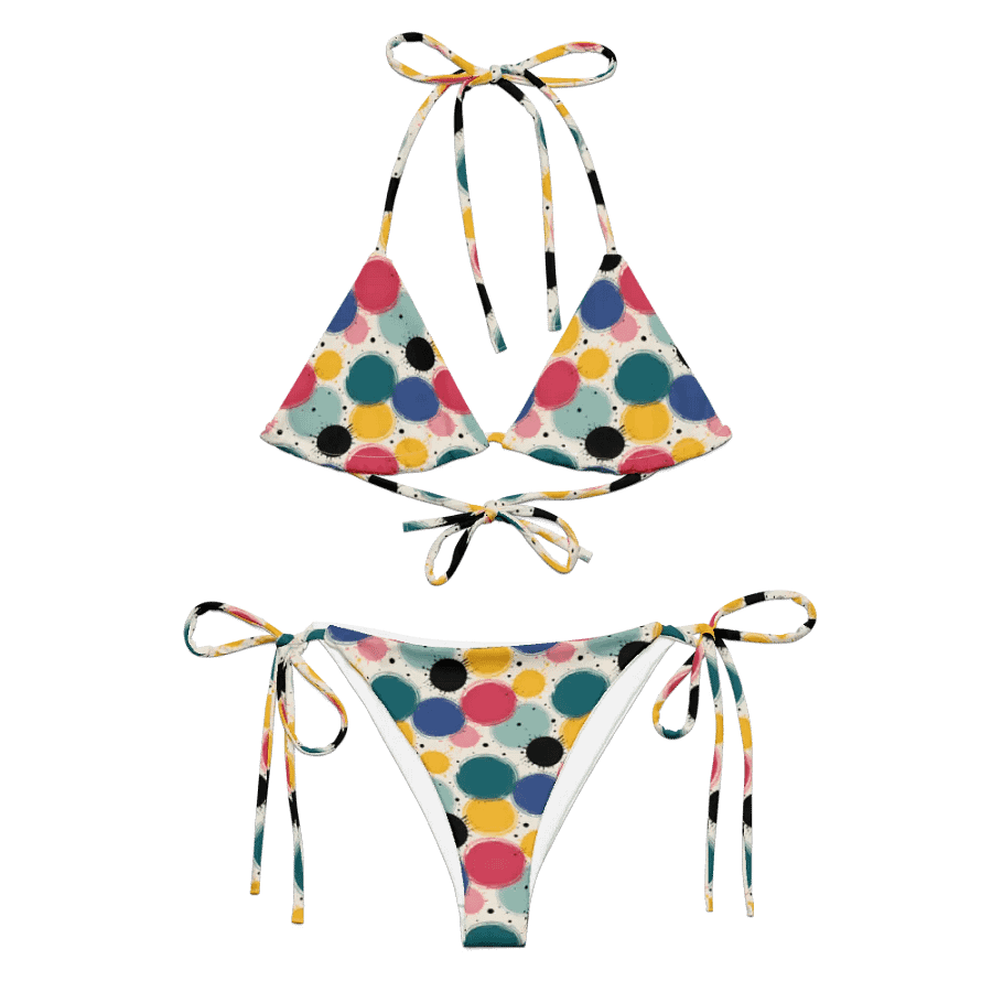 Color Pop String Bikini – Retro Dots product image (2)