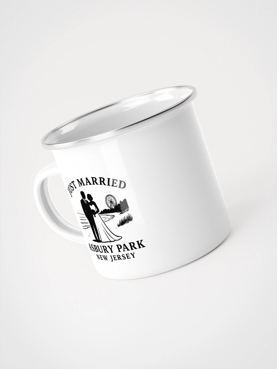 Asbury Park NJ "Just Married" Enamel Wedding Mug product image (4)