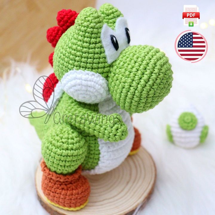 Yoshi Amigurumi Pattern Mario Bros Series (Digital Download) product image (1)