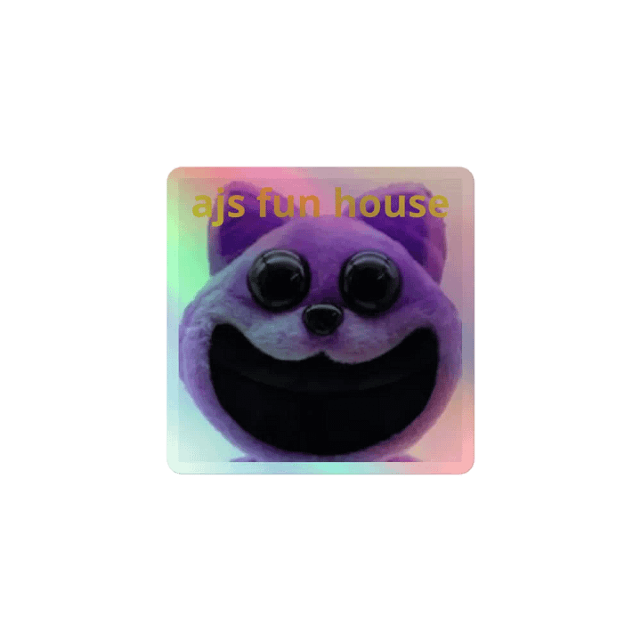 Ajs fun house holographic sticker product image (1)