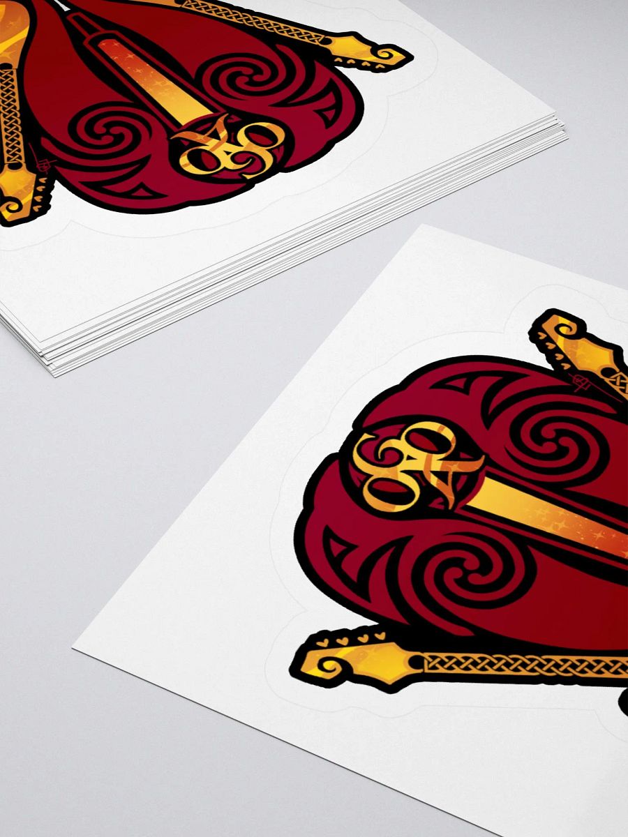 | Vinyl Sticker | Old Gods Crest | Sunset - Red&Gold | product image (4)