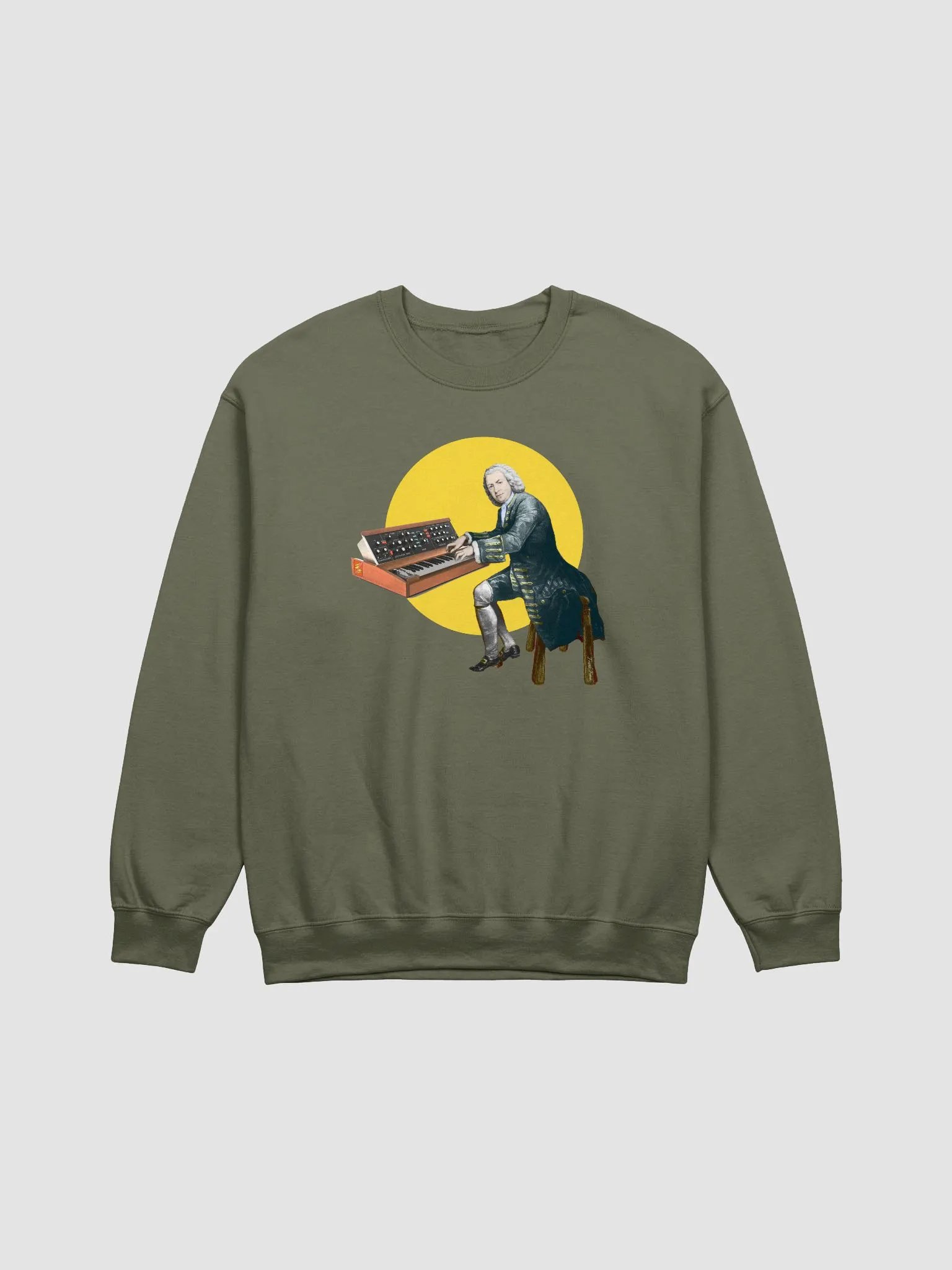 Prelude and Moogue by Frank Fonik (Minimoog), Techno EDM Classic Crewneck Sweatshirt product image (1)