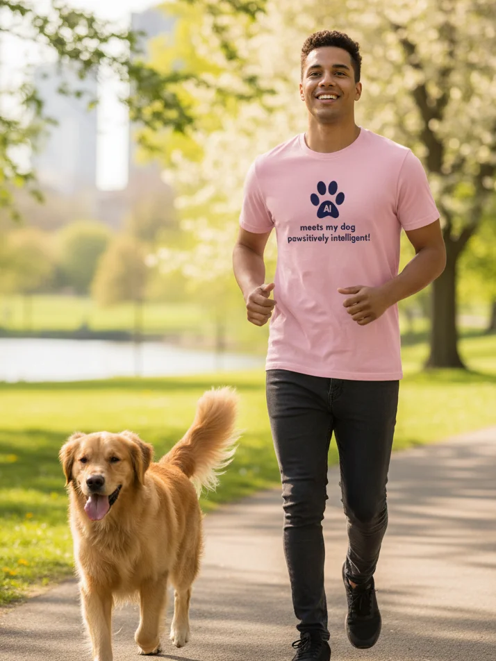 AI meets my dog pawsitively intelligent Cute T-Shirt product image (2)