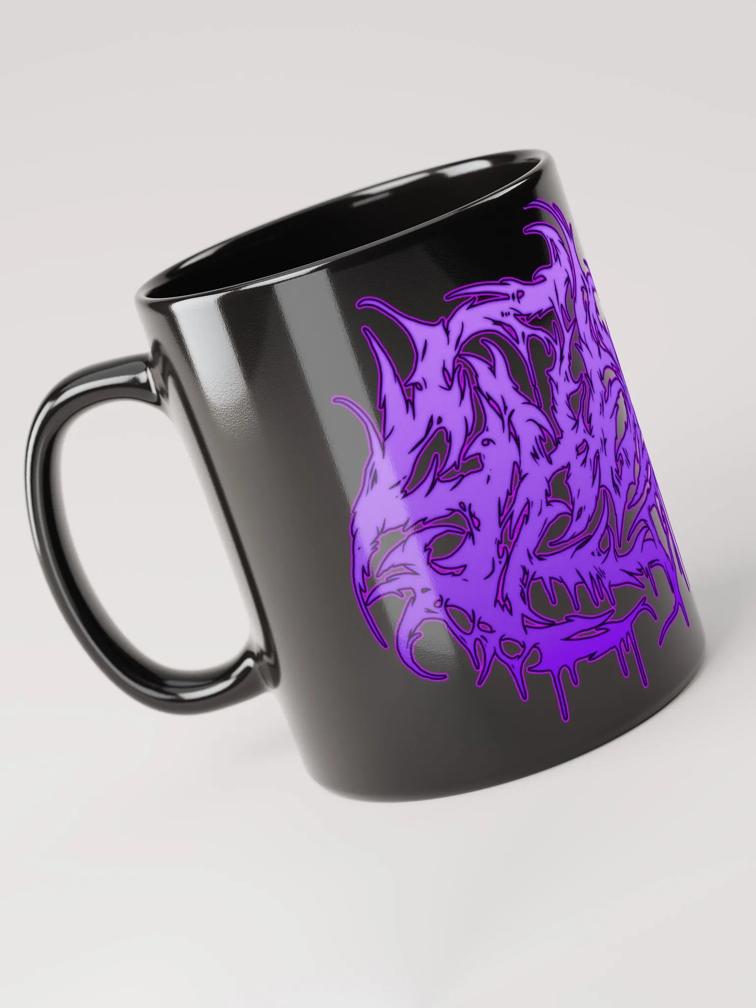 Purple Metal Logo Black Mug product image (4)