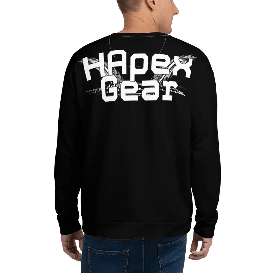 White HApex Gear White Logo Cancer Awareness Orange Ribbon. Black Recycled Unisex Sweatshirt product image (7)