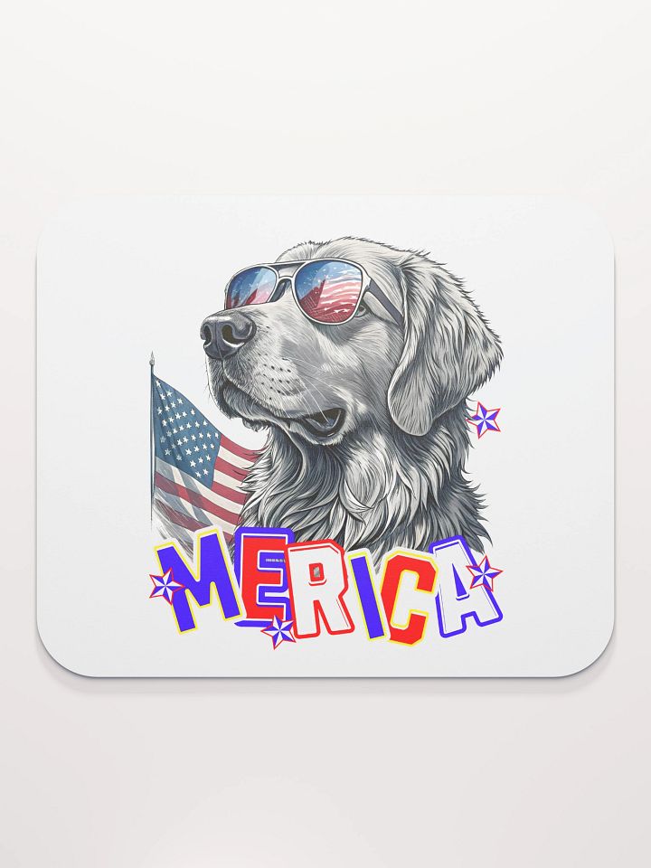Merica Golden Retriever Patriotic Pup Mouse Pad product image (1)