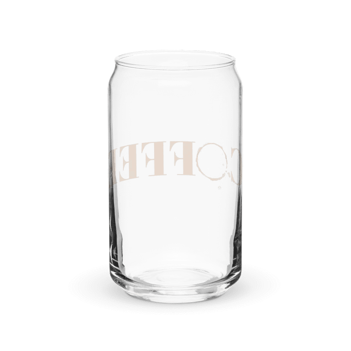 Coffee Print Glass Can Cup With Or Without Lid product image (6)