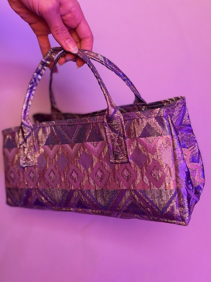 Small Handbag (Purple and Pink Metallic Diamonds) product image (1)