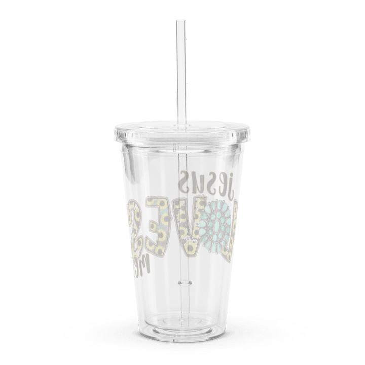 Jesus Love Me - Double Wall Clear Plastic Tumbler product image (2)