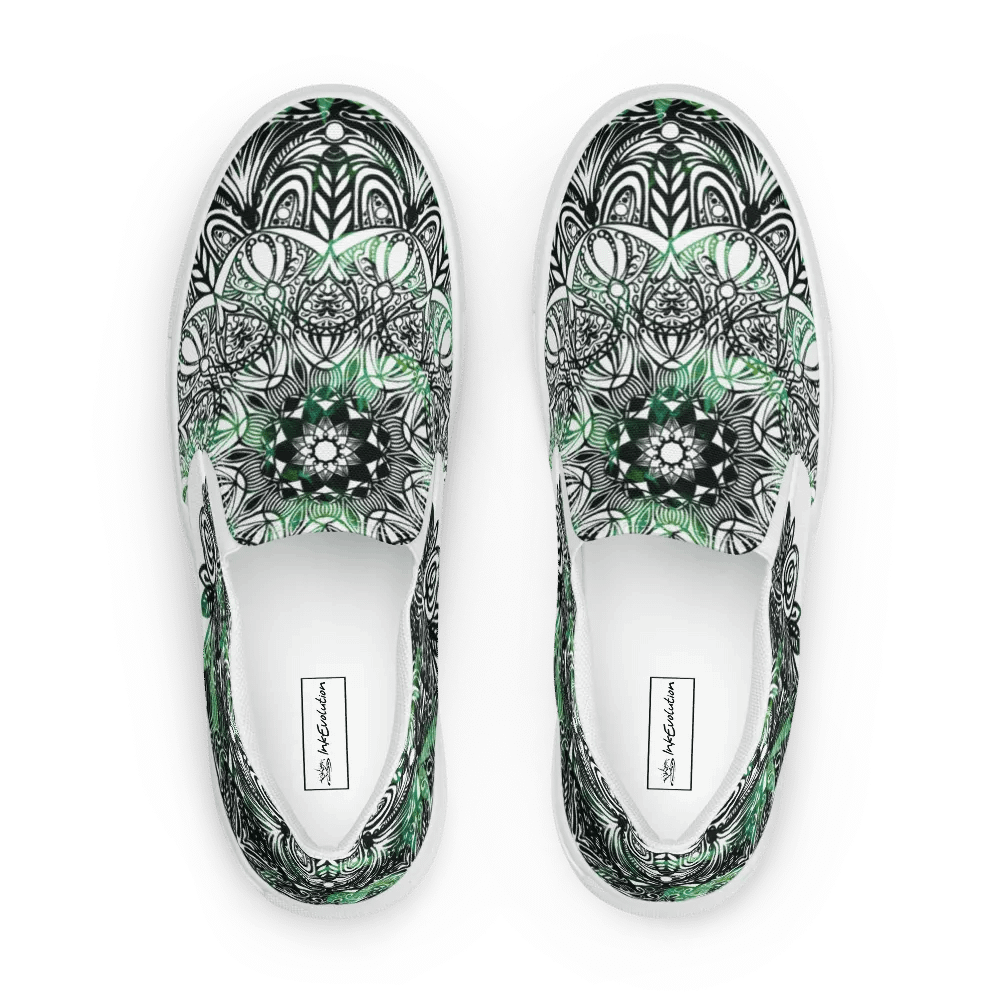 Verdant Oasis Men's Slip-On Canvas Shoes product image (4)