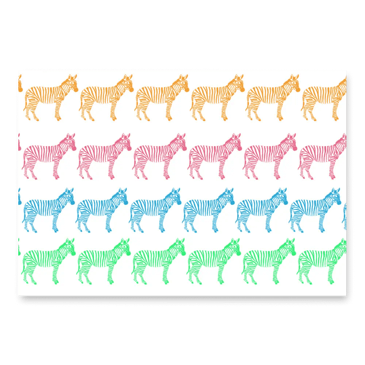 Happy Zebra Wrapping Paper product image (1)