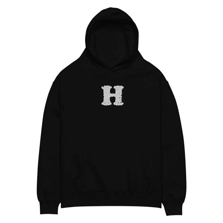 Initial Letter Of Name "H" is Embroidered Unisex Oversized Hoodie product image (2)