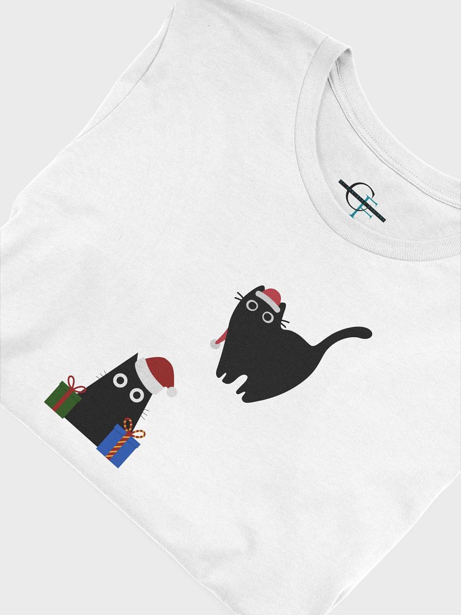 Christmas Cats Duo T-Shirt, Black Cat Christmas product image (6)