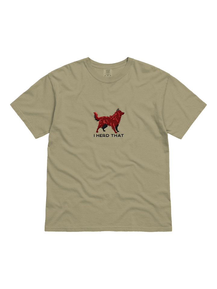 I Herd That T-Shirt(Embroidered) of a Hungarian Mudi(Red) product image (5)