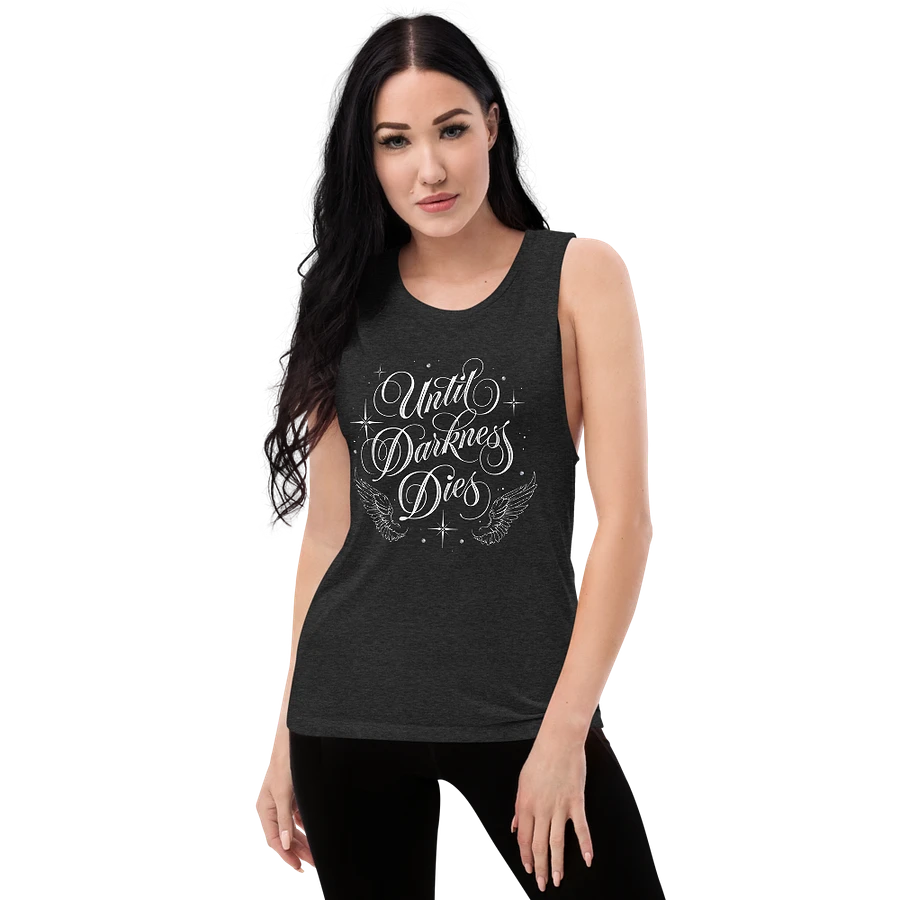 Until Darkness Dies (wings design) Bella+Canvas Women's Flowy Muscle Tank product image (9)