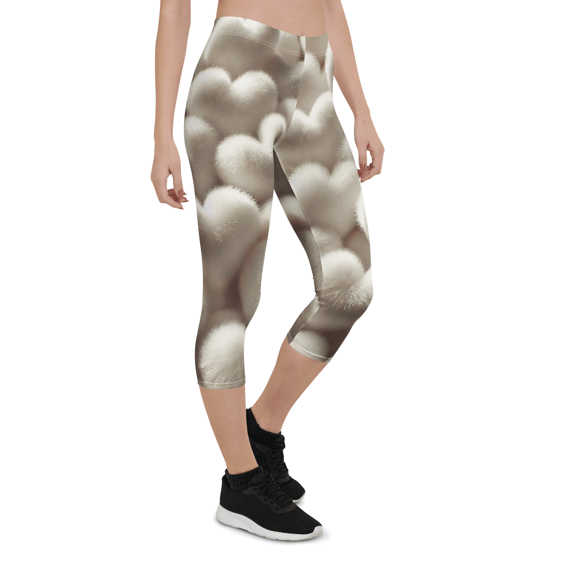 Heart Pattern Print Capri Leggings product image (6)