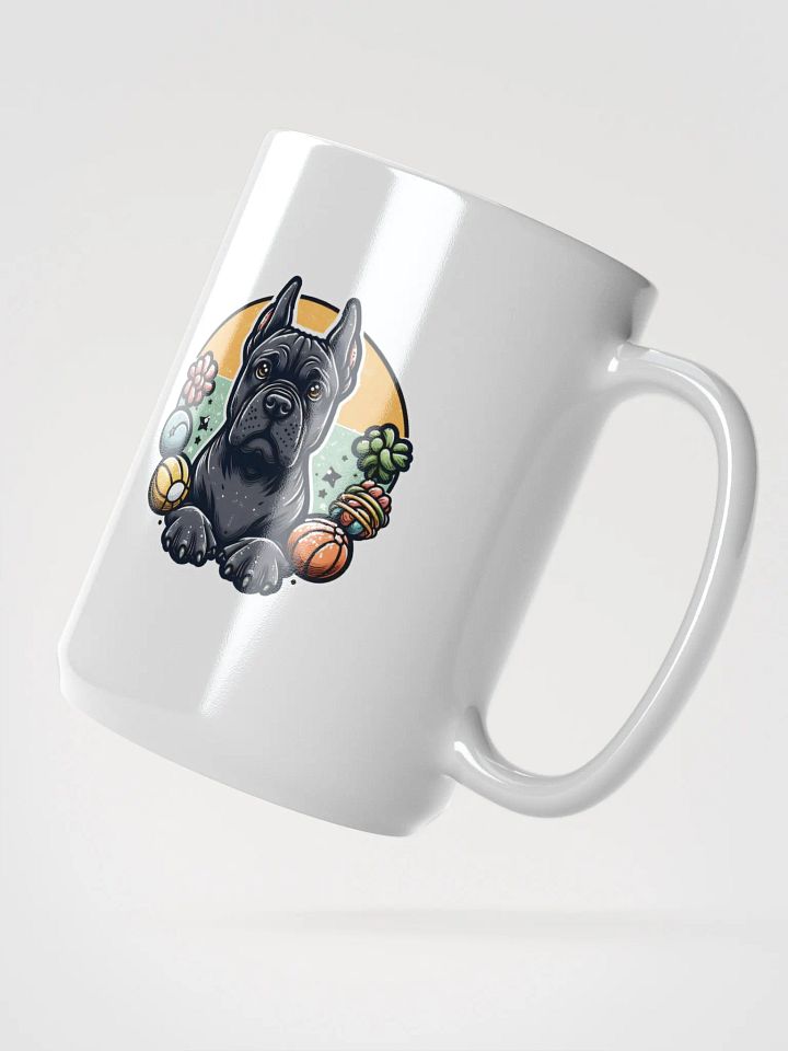 Black Cane Corso with Colorful Balls Mug – Fun Dog Lover Gift product image (2)