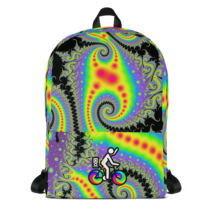 Fractal Bike Rave backpack - Fluorescent Nebula product image (1)