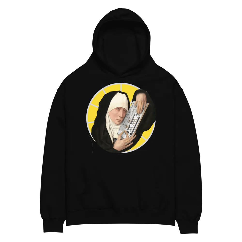 Mater Dolorosa meets Roland TB 303 by Frank Fonik Techno EDM Unisex Premium Oversized Hoodie product image (2)