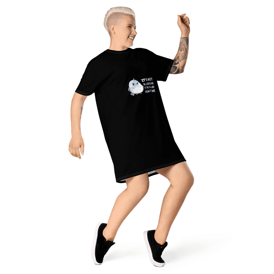 Nap Time Black T-Shirt Dress product image (3)