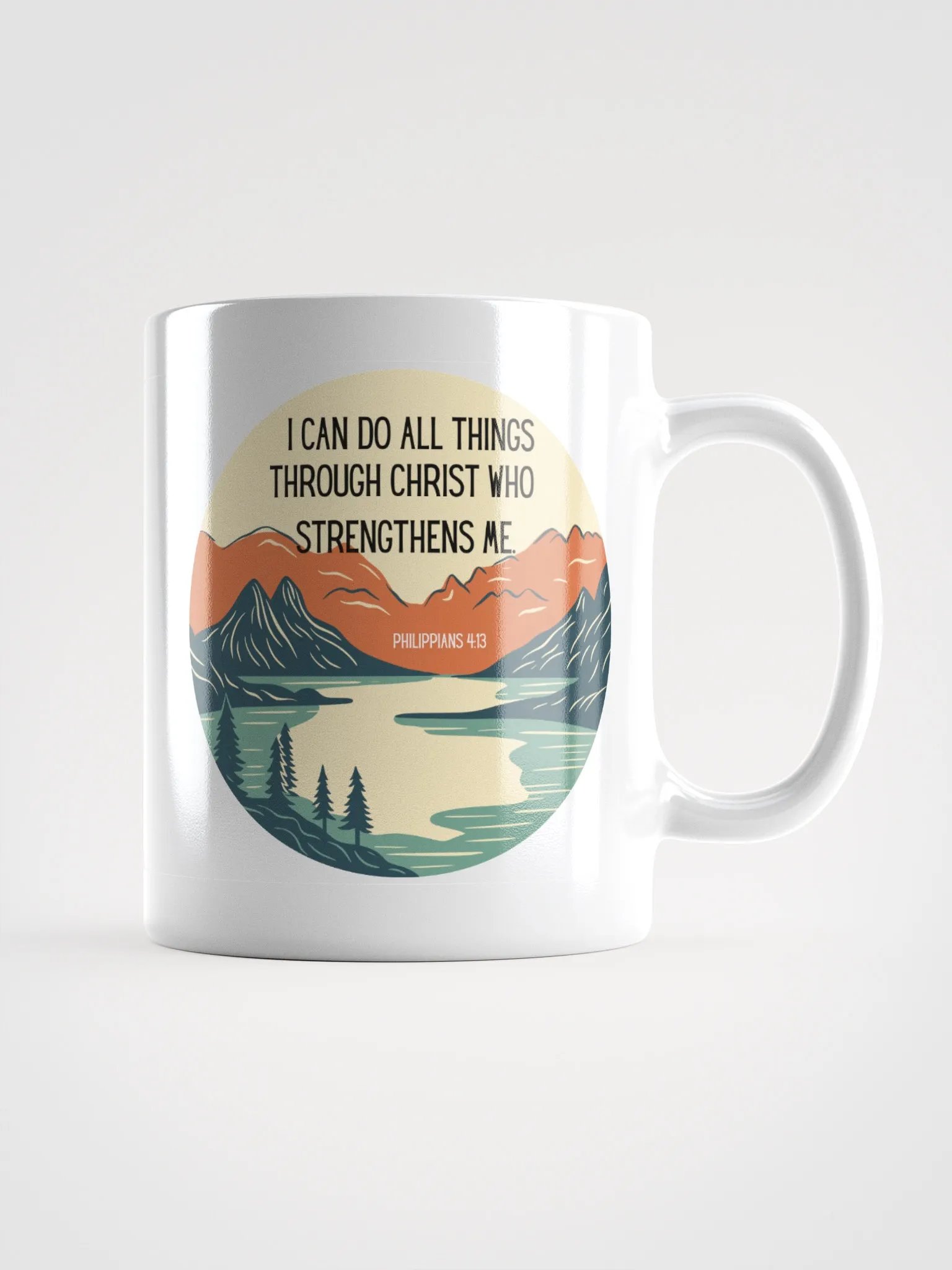 Peak Sipper: The 'Strength Over Mountains Ceramic Mug product image (2)