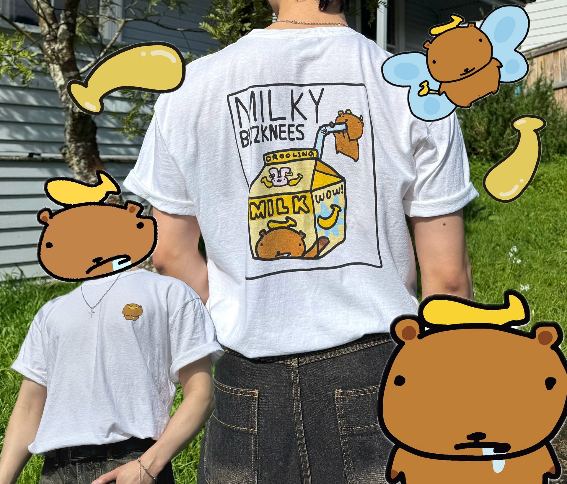 MILKY BIZZKNEES CAPY TEE product image (1)