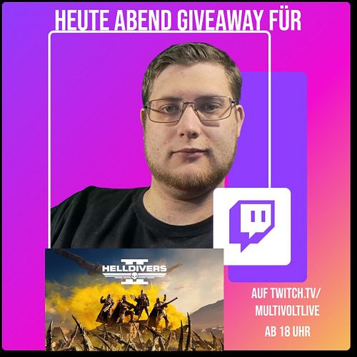 #Giveaway heute abend für alle Follower auf meinem Twitch https://www.twitch.tv/multivoltlive/