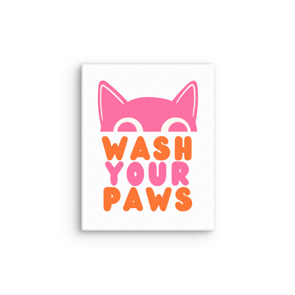 'Wash Your Paws' Cat Canvas - Pawcasso Collection product image (4)