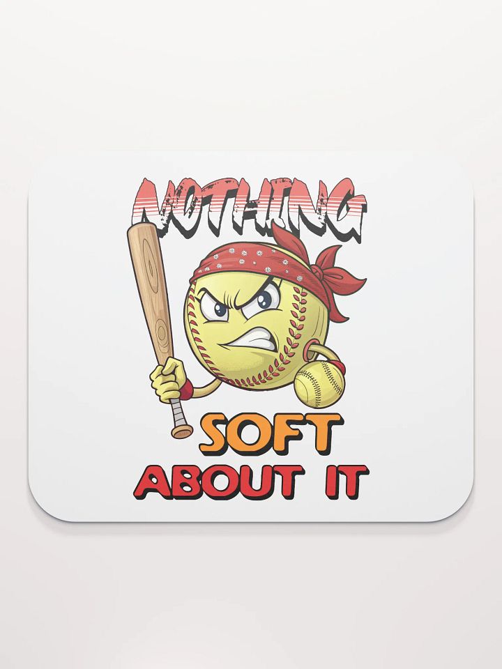Nothing Soft About It Softball Fierce Fury Mouse Pad product image (1)