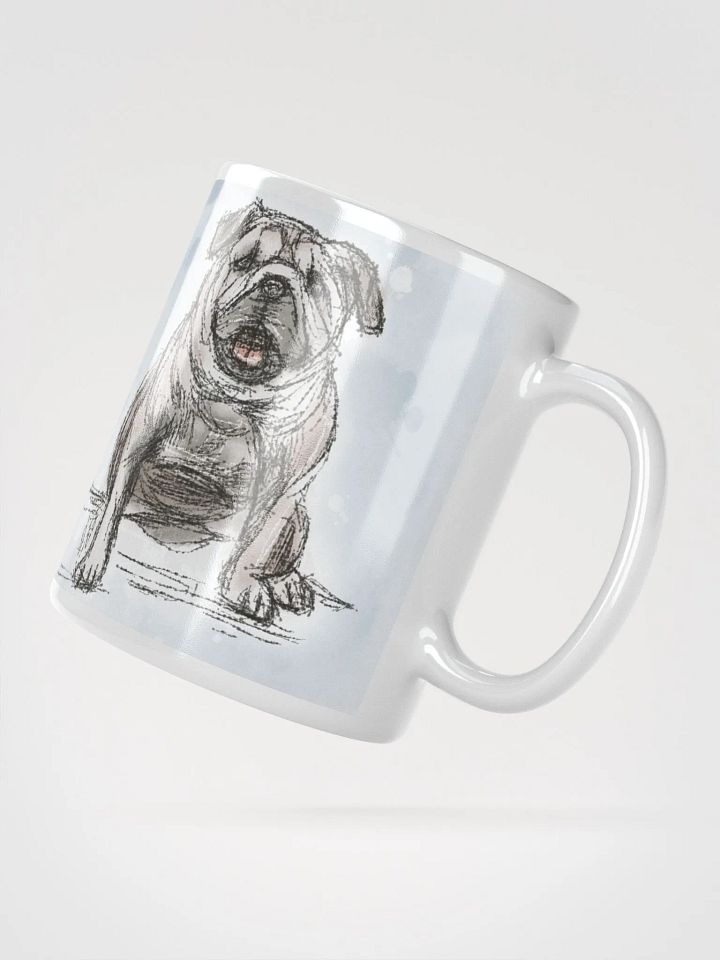 Pug Love Sketch White Glossy Mug product image (6)