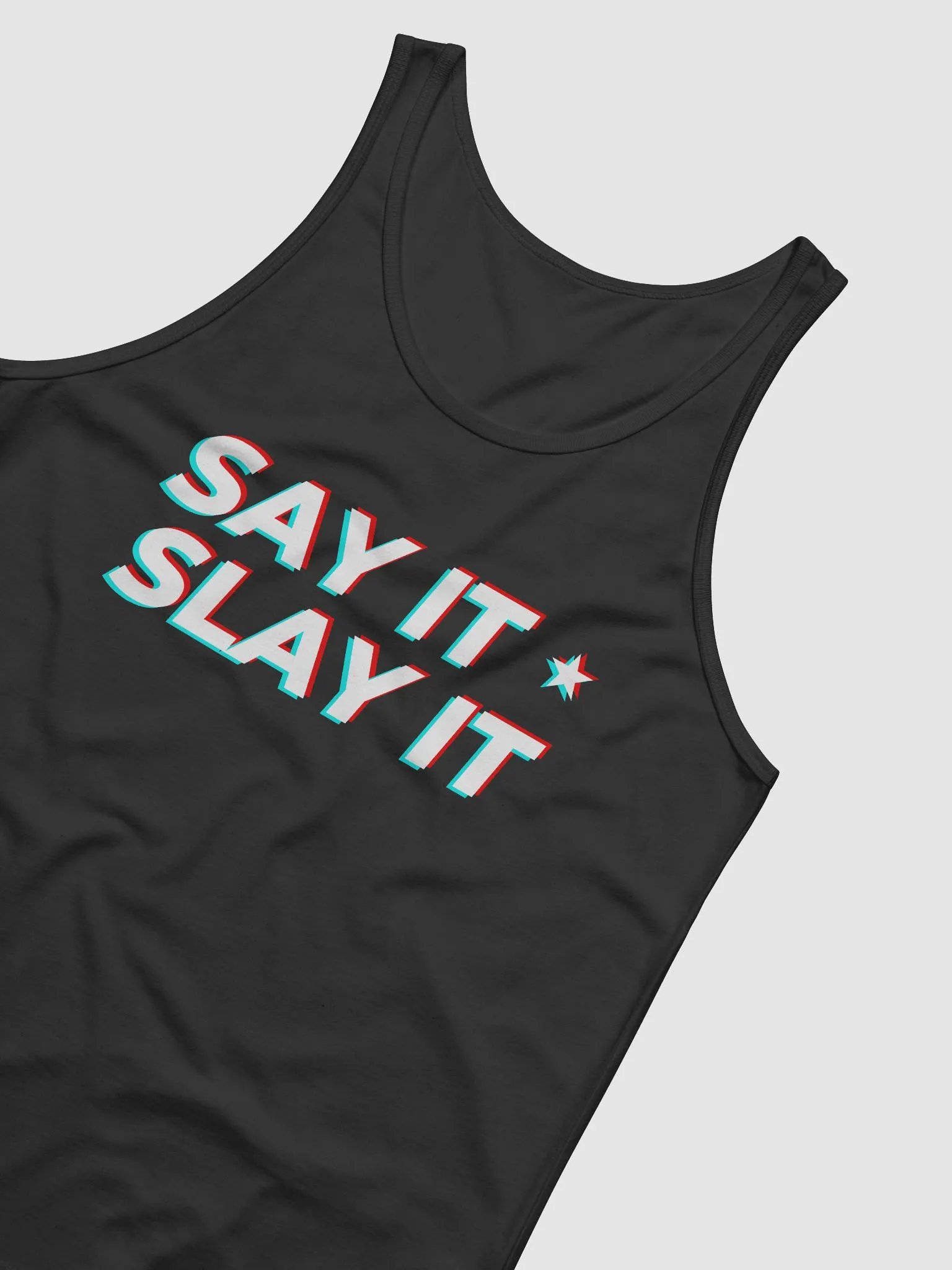 SAY IT SLAY IT Glitch Art Tank product image (4)