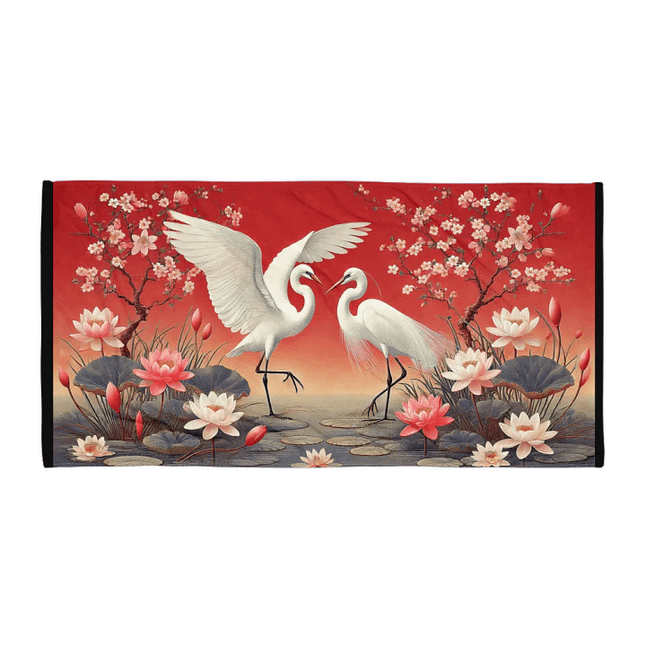 Thai Great Egrets Bath/Beach Towel product image (1)