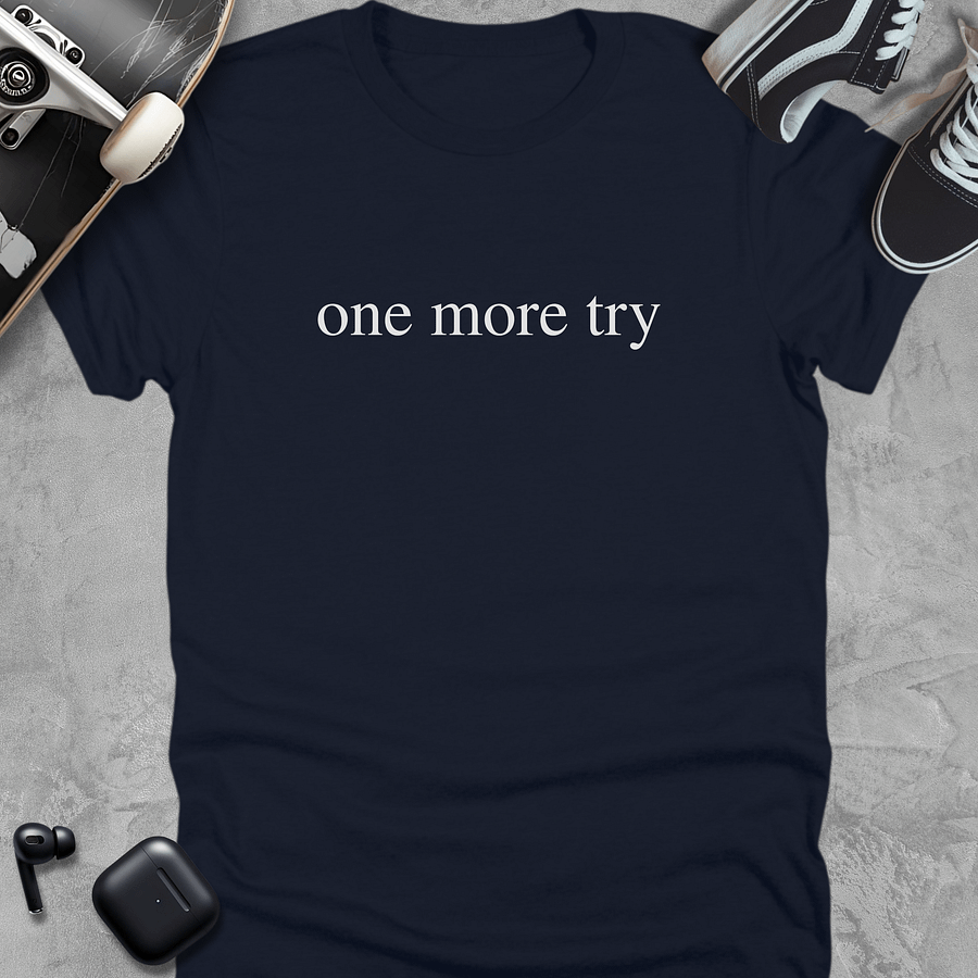 One more try, Funny Skateboarding T-Shirt Unisex product image (1)