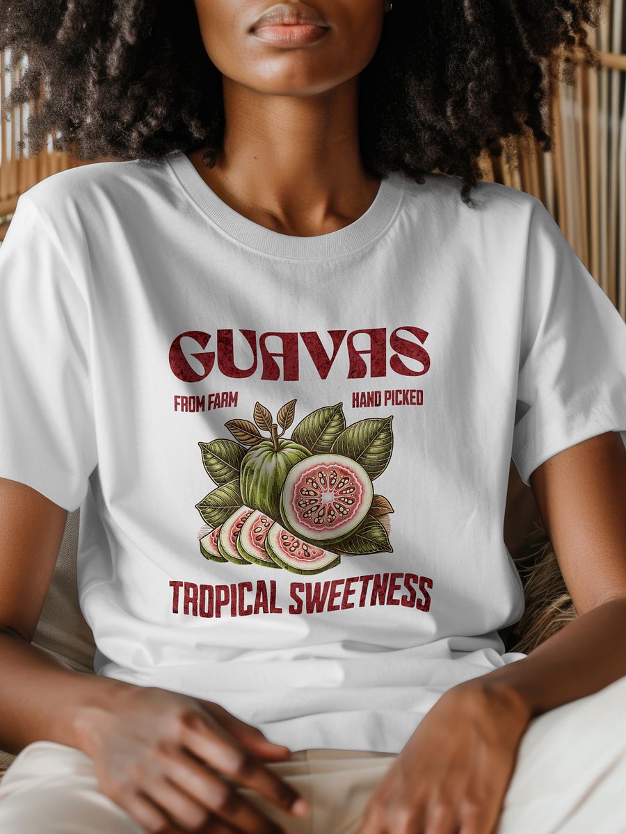 Guavas Retro Graphic T-Shirt, Vintage Guavas Label Shirt, Exotic Fruit Lover Tee product image (2)