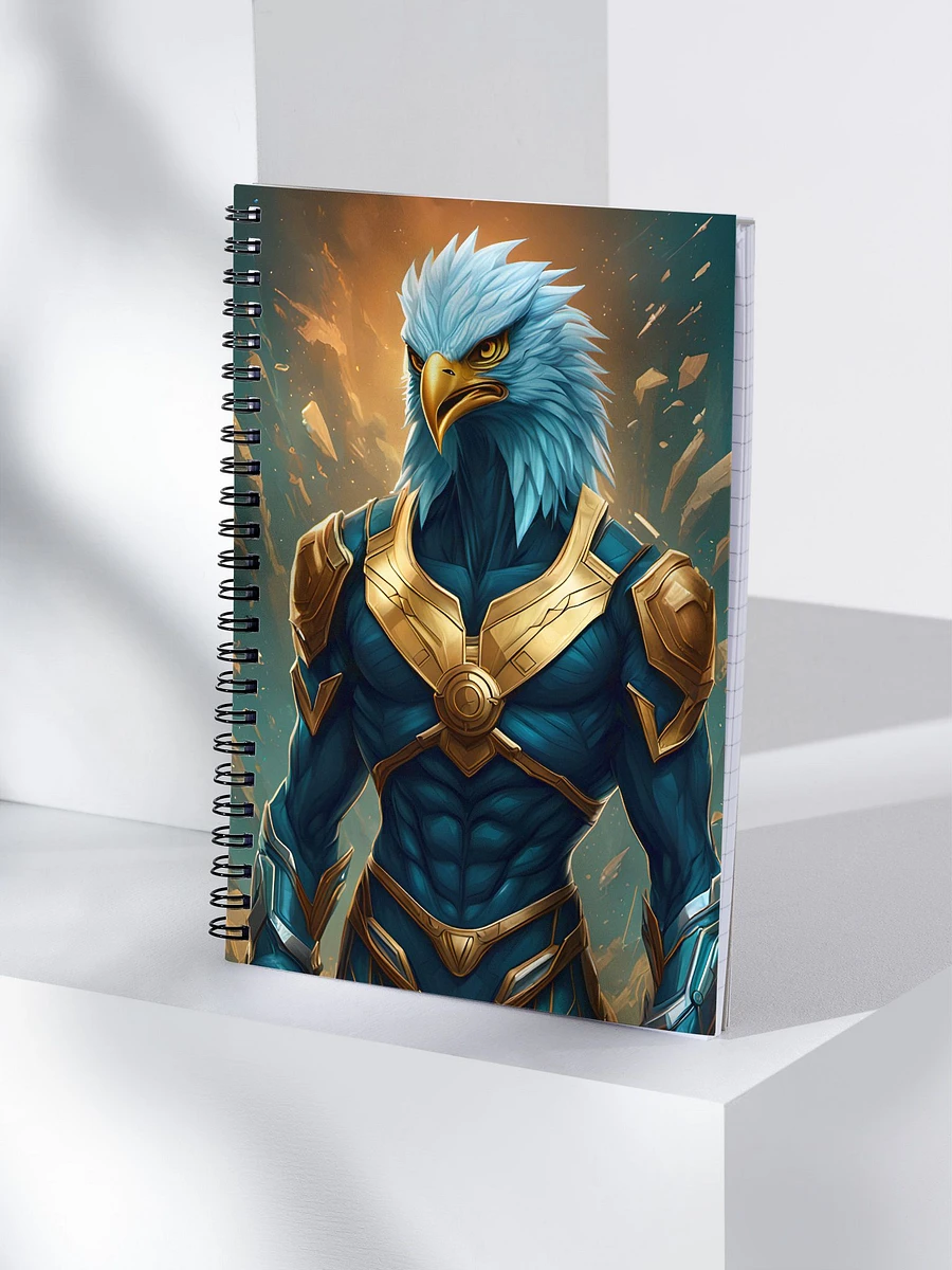 Superhero Bald Eagle, AI Art, Spiral Notebook 03 product image (4)