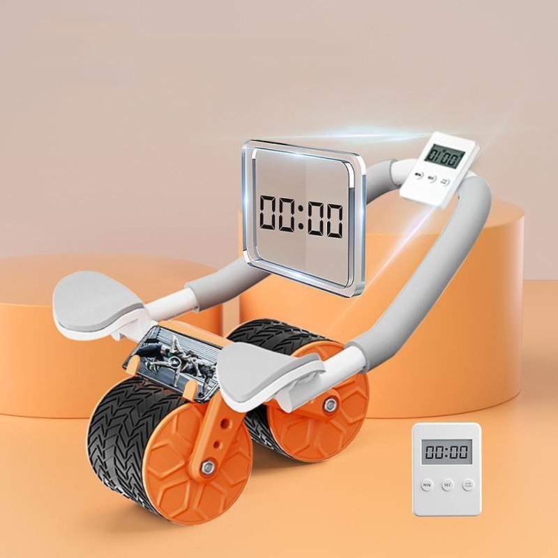 Ab Wheel Roller with Timer Exercise Equipment Automatic Rebound Workout Machine product image (4)