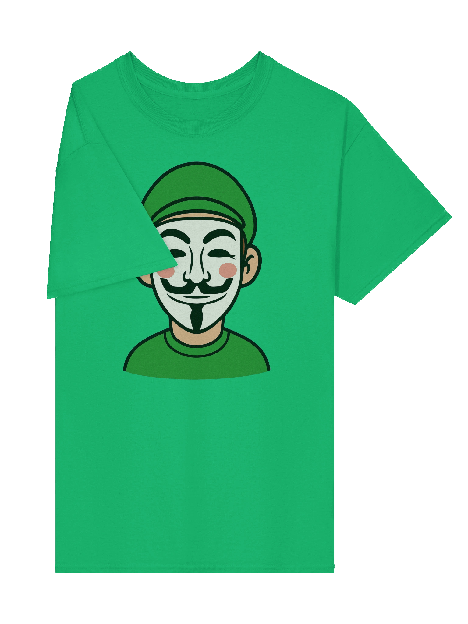 Masked Green Shirt and Hat Man Tee product image (12)