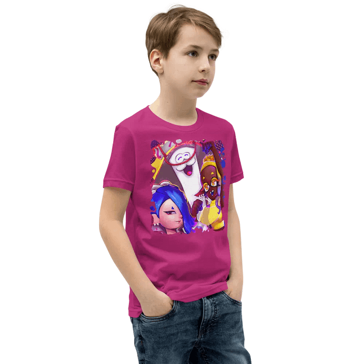 Repping the Splatlands - Colorful Game Fanart- Kid's Tee - Art by CosmicChroma product image (19)