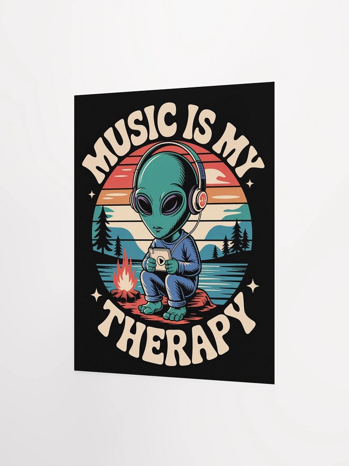 Music Is My Therapy Matte Unframed Wall Art Paper Canvas product image (7)