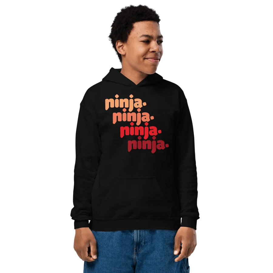 Orange Quad Ninja Kids Hoodie product image (2)