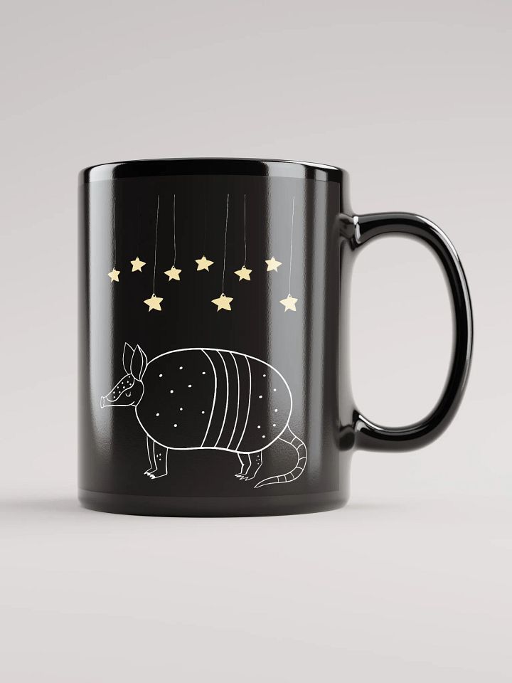 Starry Armadillo | Black Glossy Mug product image (1)