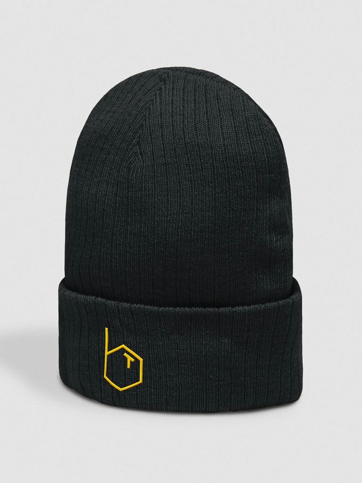 Black 'BT' Logo Beanie Alternate product image (2)