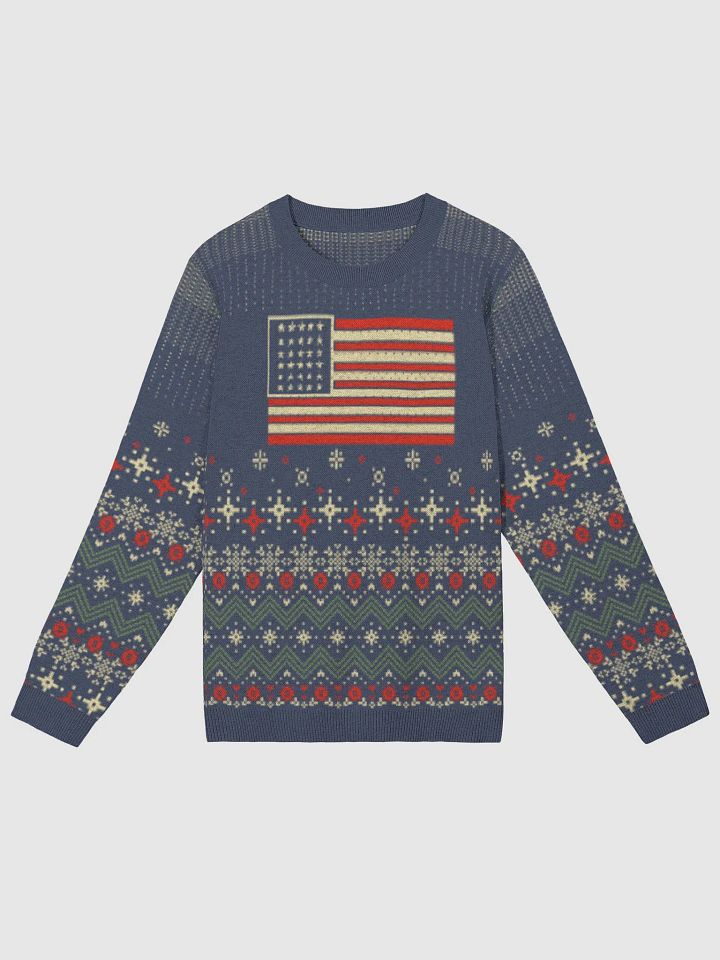 USA Patriotic Geometric Knit Crewneck product image (3)