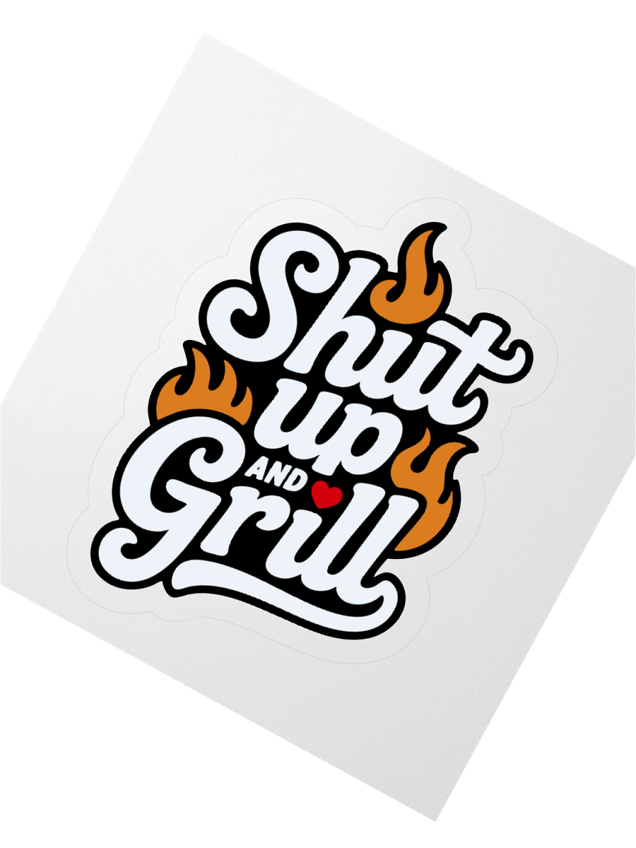 Shut Up and Grill Kiss-cut Sticker for Grill Master product image (5)