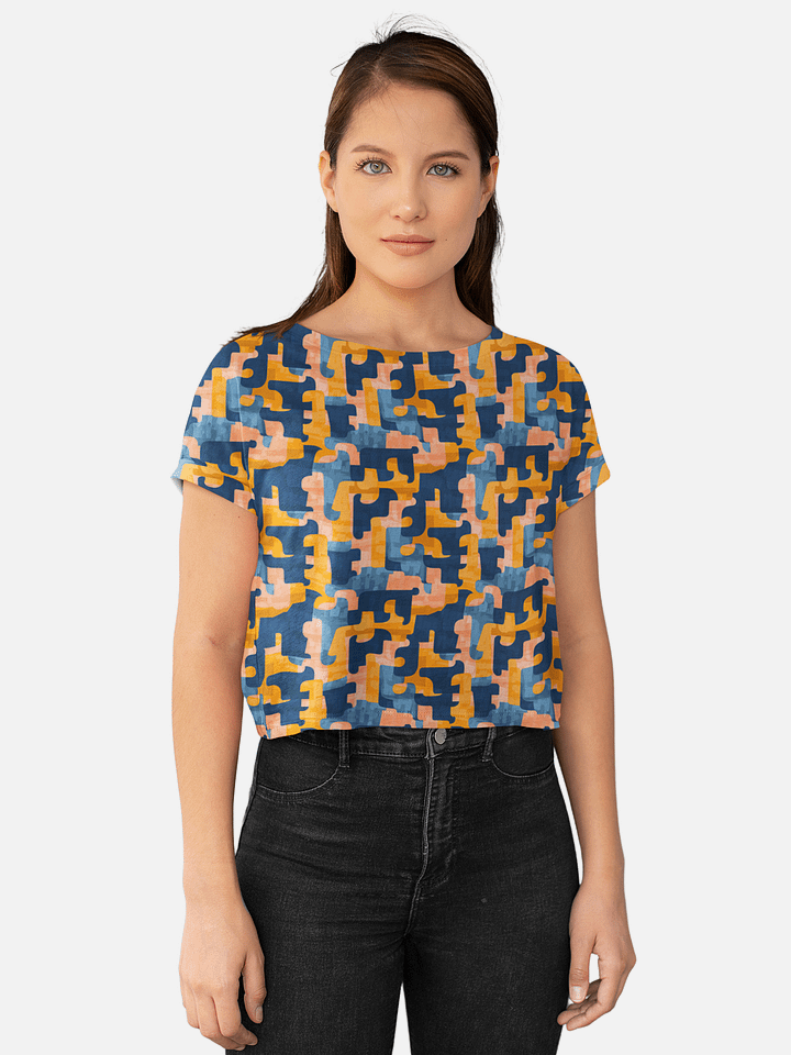 Flowing Shapes | Crop Tee product image (1)