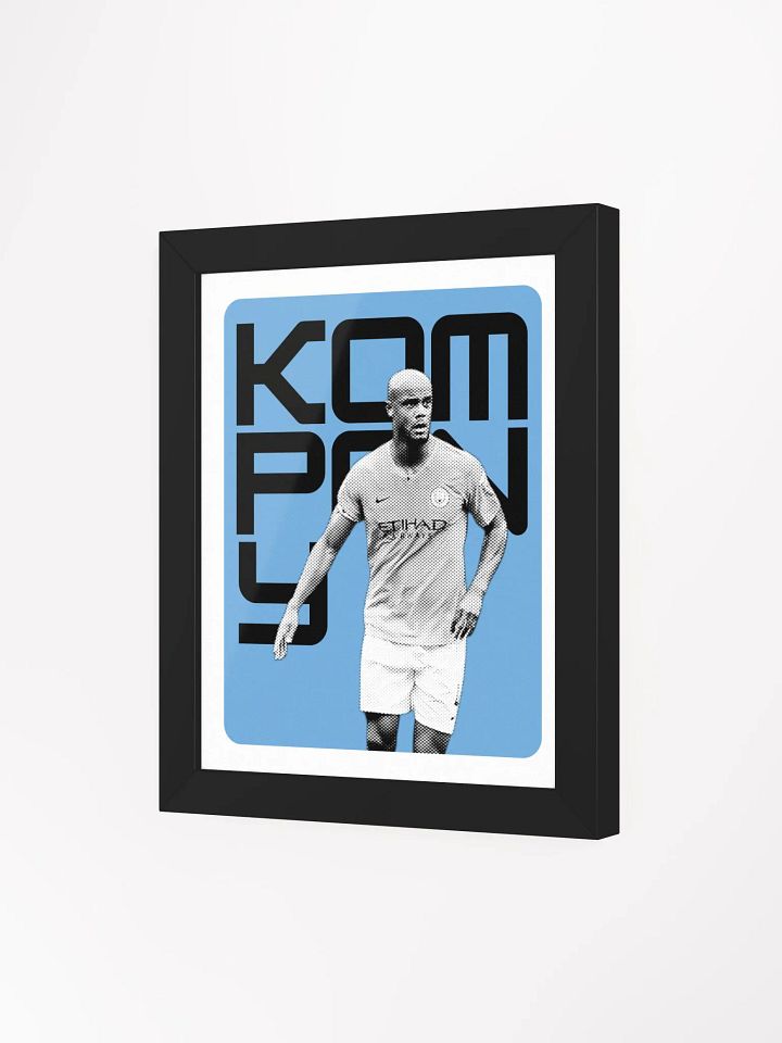 Vincent Kompany BW Manchester City Name Art Framed Print product image (2)